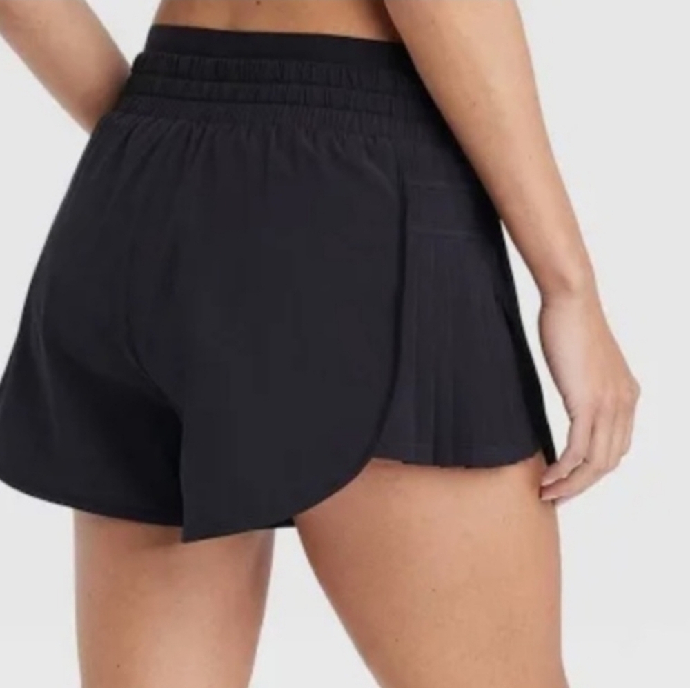 Women's High-Rise Pleated Side Shorts 2.5" - JoyLab Black XXL - Picture 2 of 12